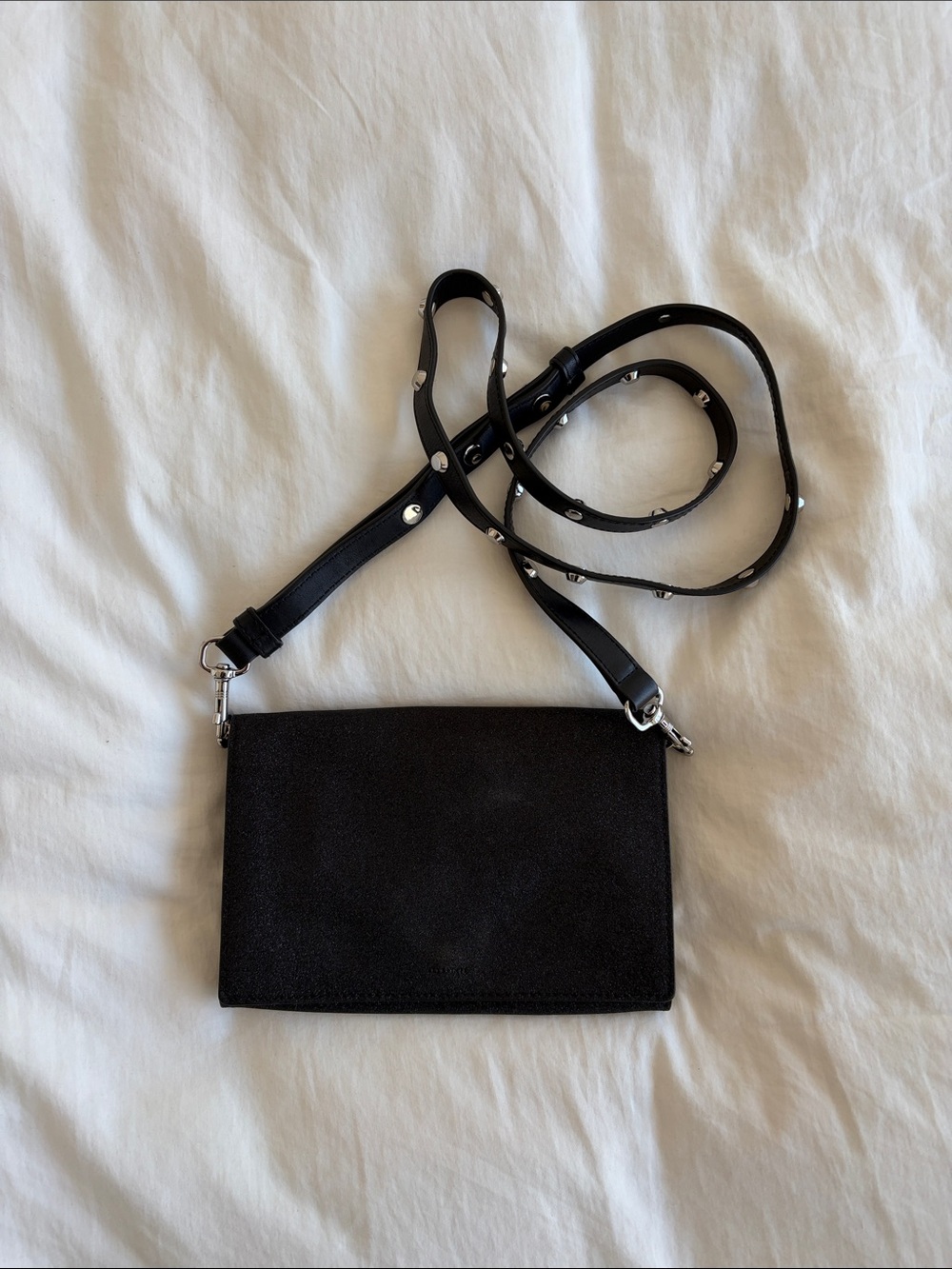 AllSaints Black Crossbody with Studded Strap